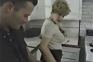 Granny Fucks Young Dick In The Kitchen